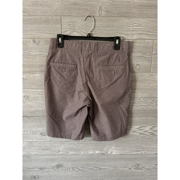 JOHNNIE-O Gray Microstripe Flat Front  9" Golf Shorts Men's Size 30 Gray Purple - Picture 3 of 6